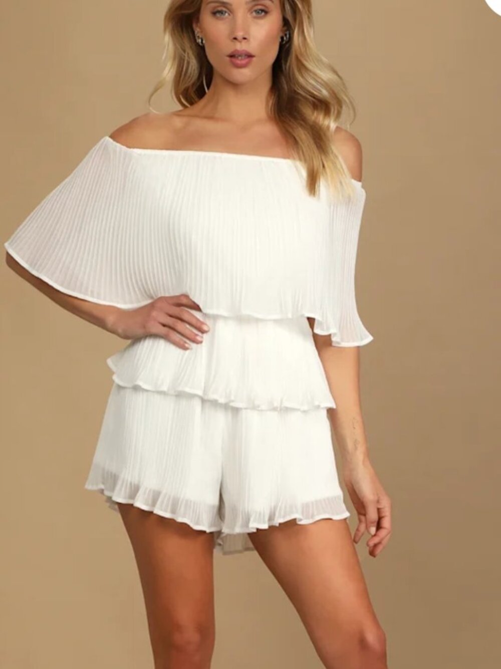Lulus white romper M